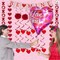 BE MINE Banner, Hanging Heart Swirls, XOXO Garlands, Flower Balls, Heart Strings Set for Romantic Special Night Wedding Engagement Proposal Decor, 21 Pcs Valentine's Day Decoration Set